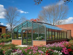 Black Glass Greenhouse Conservatory For Garden